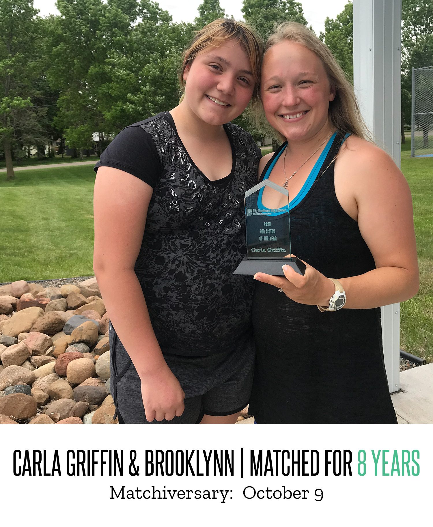 Carla Griffin and Brooklynn 8 Year Matchaversary