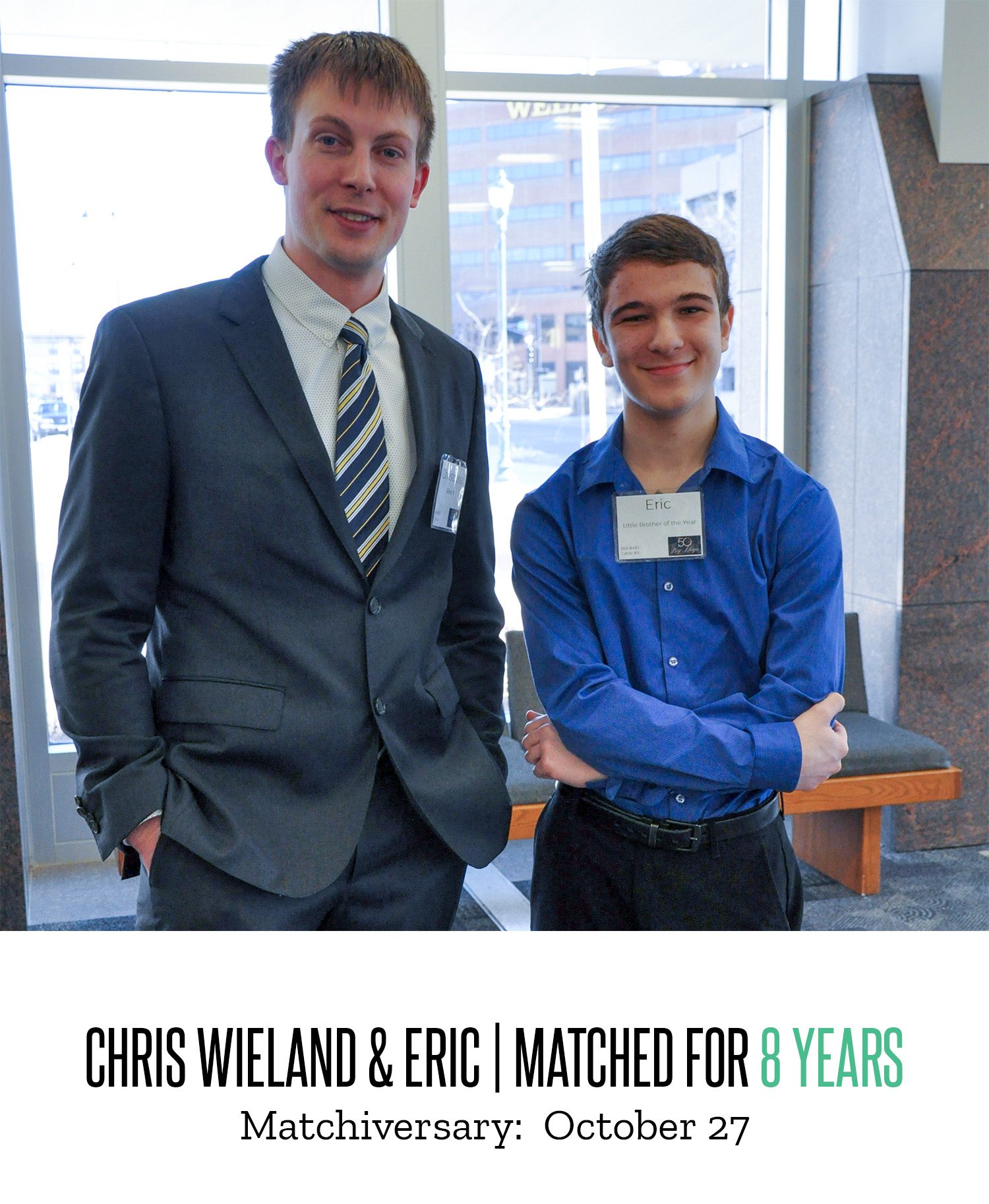 Chris Wieland and Eric 8 Year Matchaversary