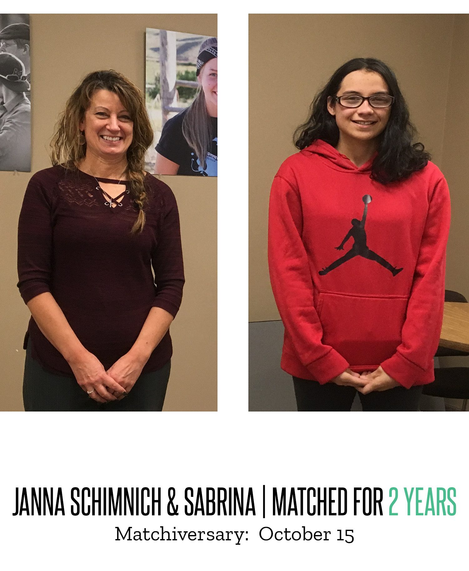 Janna Schimnich and Sabrina 2 Year Matchaversary