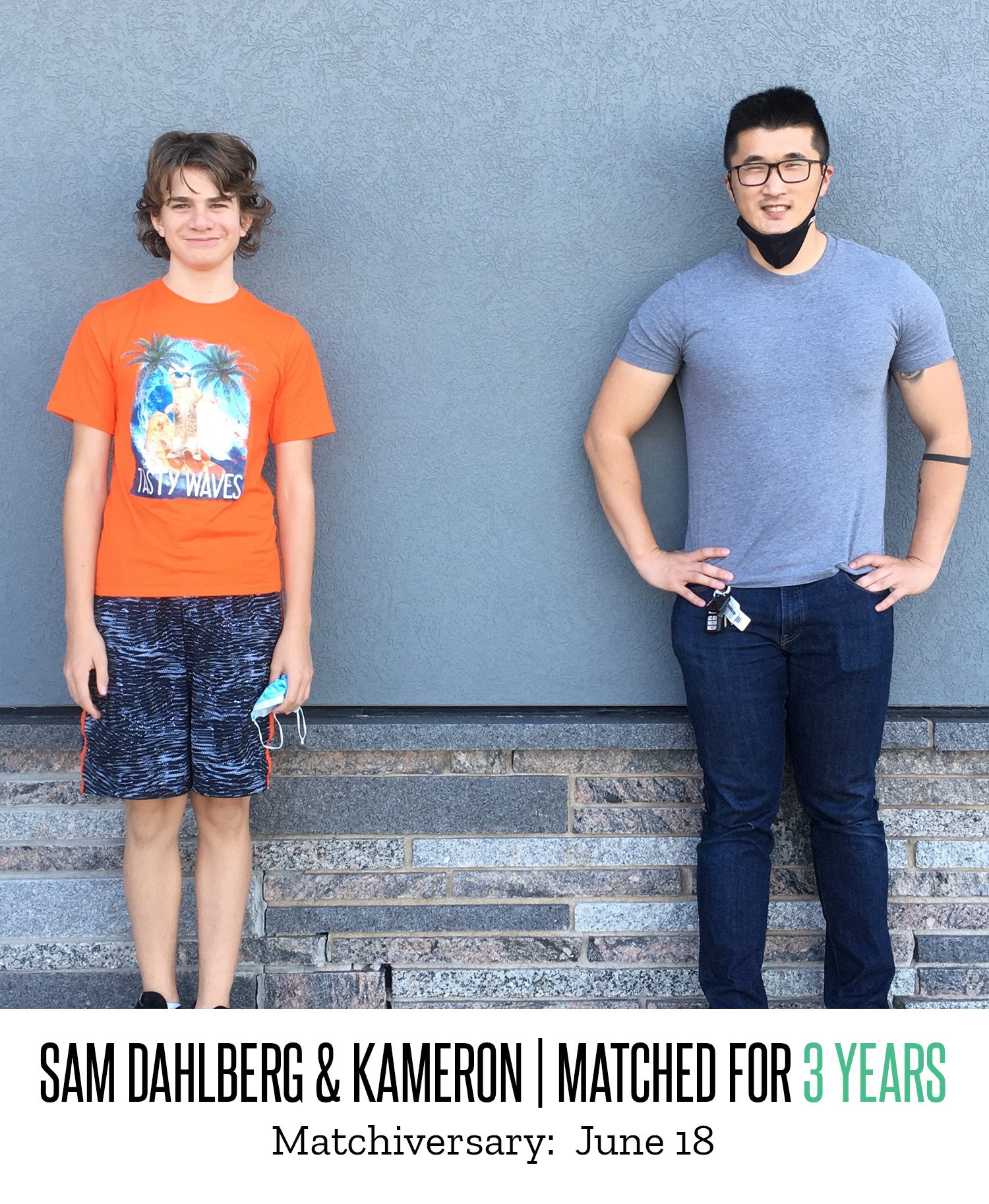 Sam and Kameron 3 Year Matchiversary
